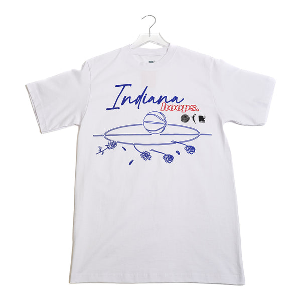 Adult Indiana Fever Indiana Hoops T-shirt in White by Round 21 - Front View