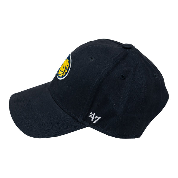 Youth Indiana Pacers Primary Logo MVP Hat in Navy by 47' - Left Side View