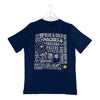 Adult Indiana Pacers Word Cloud T-shirt in Navy by Item Of The Game