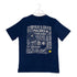 Adult Indiana Pacers Word Cloud T-shirt in Navy by Item Of The Game - Front View