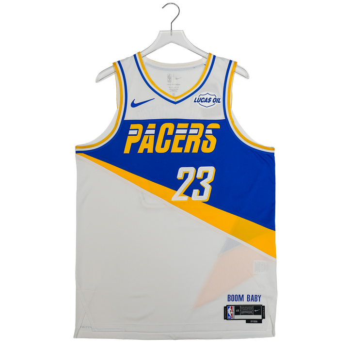 Adult Indiana Pacers 25-26' CITY EDITION #23 Aaron Nesmith Authentic Jersey in White by Nike