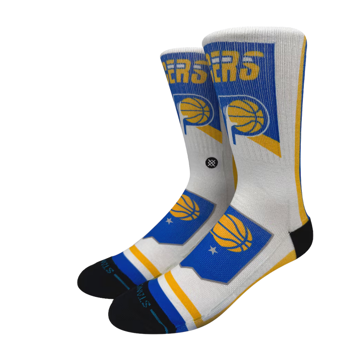 Adult Indiana Pacers 25-26' CITY EDITION Socks in White by Stance