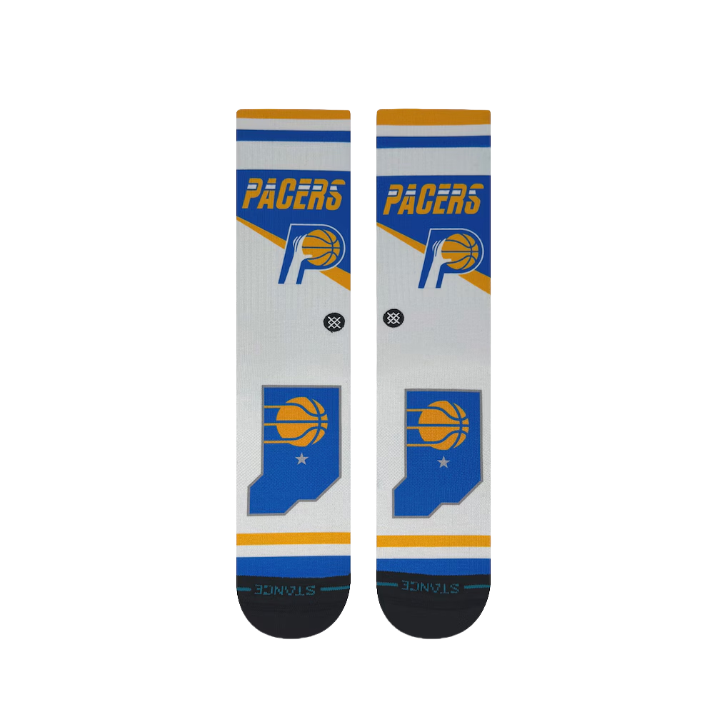 Adult Indiana Pacers 25-26' CITY EDITION Socks in White by Stance