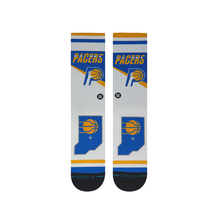 Adult Indiana Pacers 25-26' CITY EDITION Socks in White by Stance