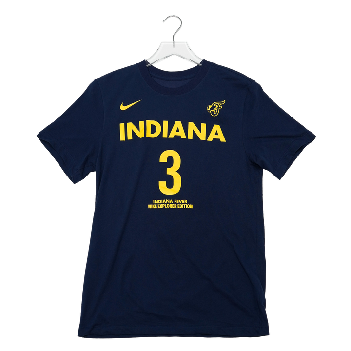 Adult Indiana Fever #3 Raven Johnson Explorer Name and Number T-shirt in Navy by Nike