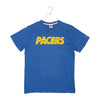 Adult Indiana Pacers Hardwood Classic Wordmark Logo in Blue T-shirt by Homage