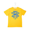 Adult Indiana Pacers Market Square Arena T-shirt in Gold by Homage
