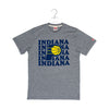 Adult Indiana Pacers Logo Repeat T-shirt in Grey by Homage