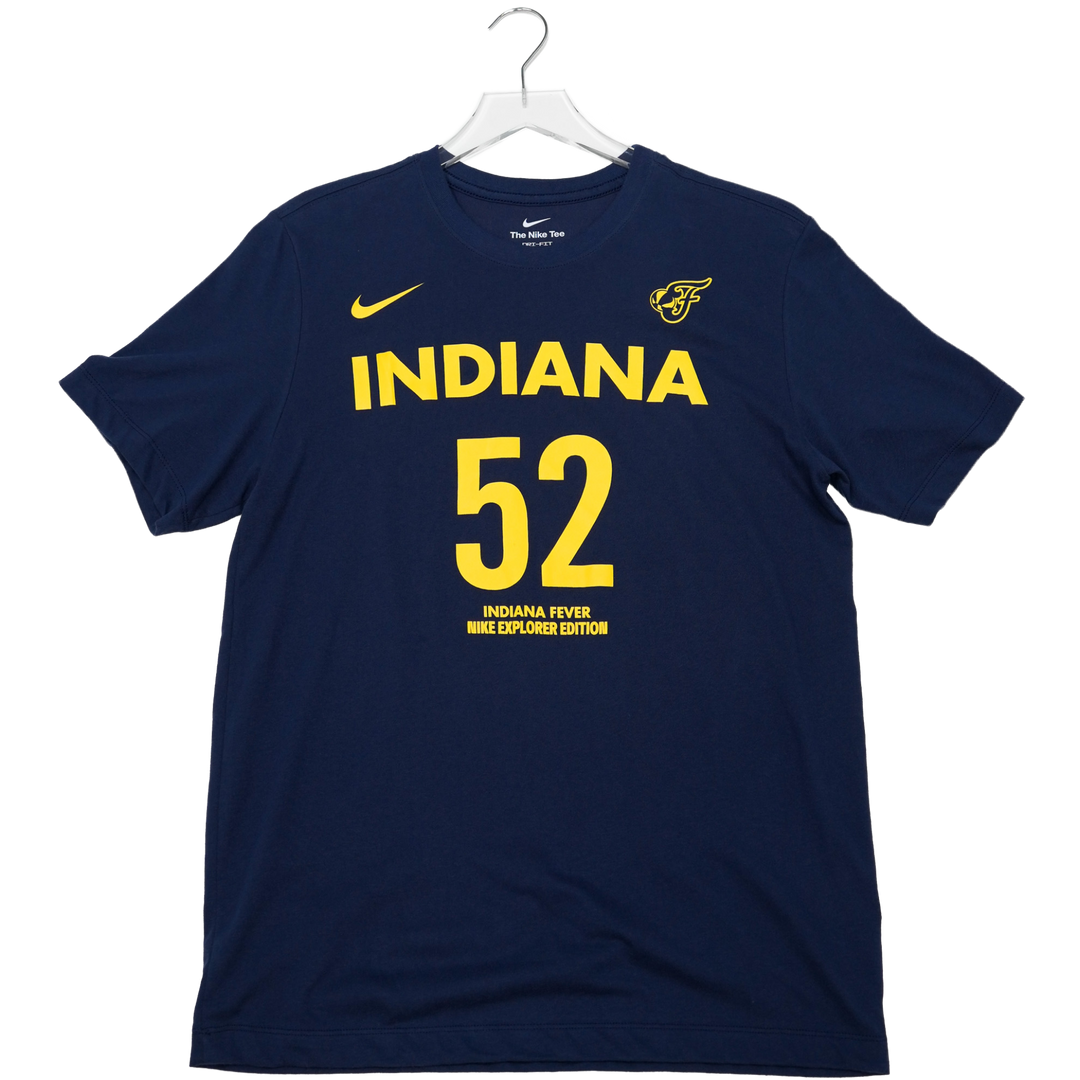 Adult Indiana Fever #52 Ty Harris Explorer Name and Number T-Shirt in Navy by Nike