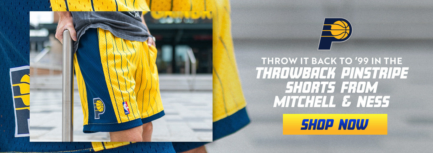 Throw It Back To '99 In The Throwback Pinstripe Shorts From Mitchell & Ness SHOP NOW