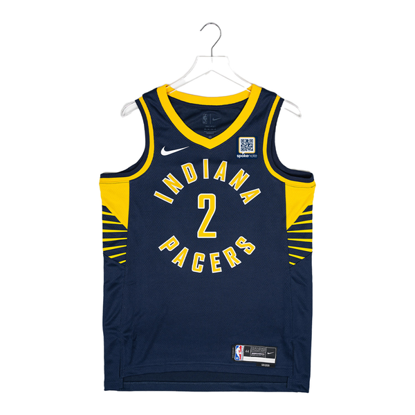 Adult Indiana Pacers #2 Nembhard Icon Swingman Jersey by Nike In Navy - Front View