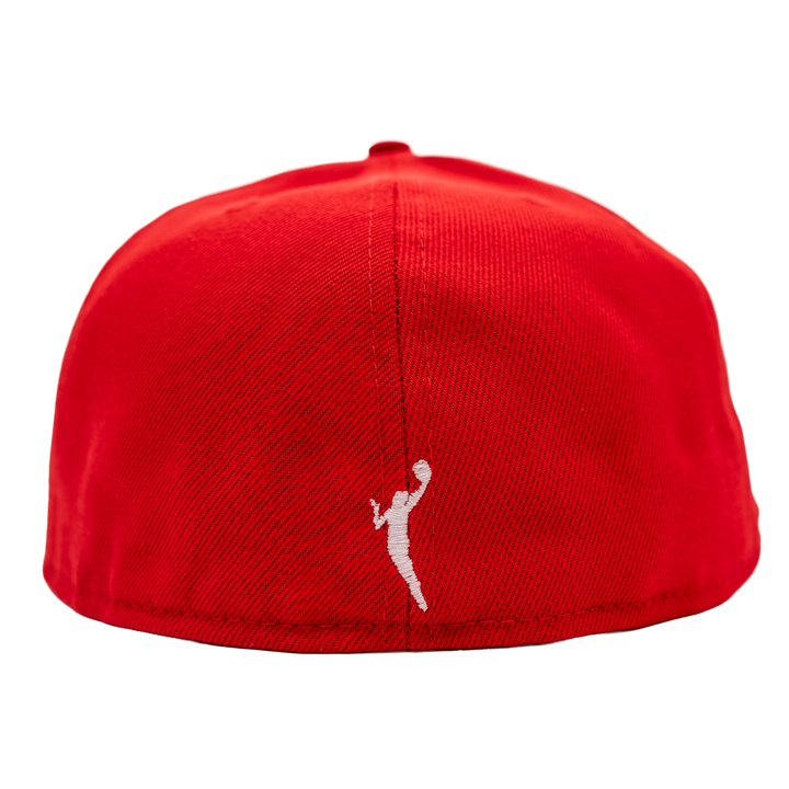 Adult Indiana Fever Scripted 59FIFTY Hat in Red by New Era