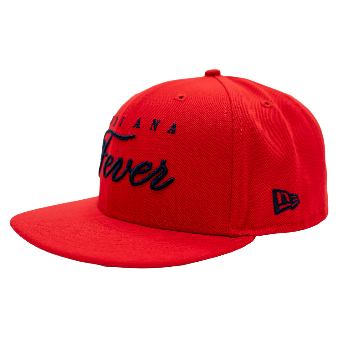 Adult Indiana Fever Scripted 59FIFTY Hat in Red by New Era