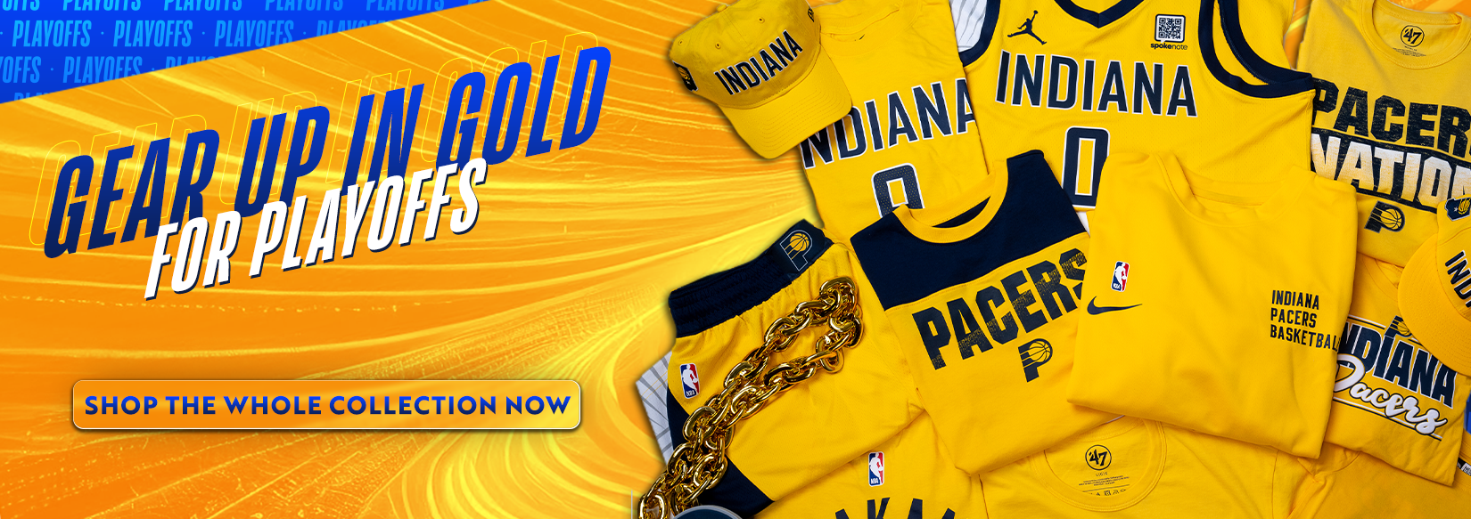 Gear Up In Gold For Playoffs SHOP THE WHOLE COLLECTION NOW