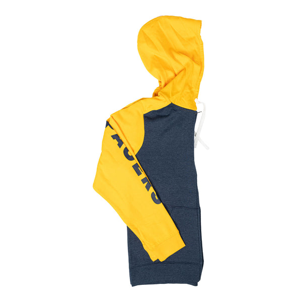 Adult Indiana Pacers Down and Distance Full Zip Hooded Fleece by Fanatics In Blue & Gold - Right Side View