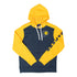 Adult Indiana Pacers Down and Distance Full Zip Hooded Fleece by Fanatics In Blue & Gold - Front View