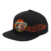 Adult NBA All-Star Game 1985 Indianapolis Snapback Hat in Black by Mitchell and Ness - Angled Left Side View