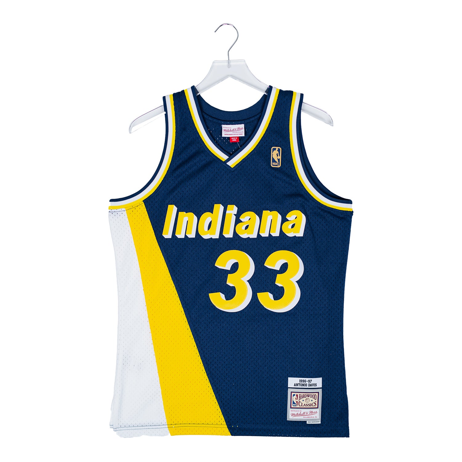 Adult Indiana Pacers Antonio Davis #33 Flo-Jo Hardwood Classic Jersey by  Mitchell and Ness