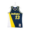 Adult Indiana Pacers Mark Jackson #13 Flo-Jo Hardwood Classic Jersey by Mitchell and Ness - Front View