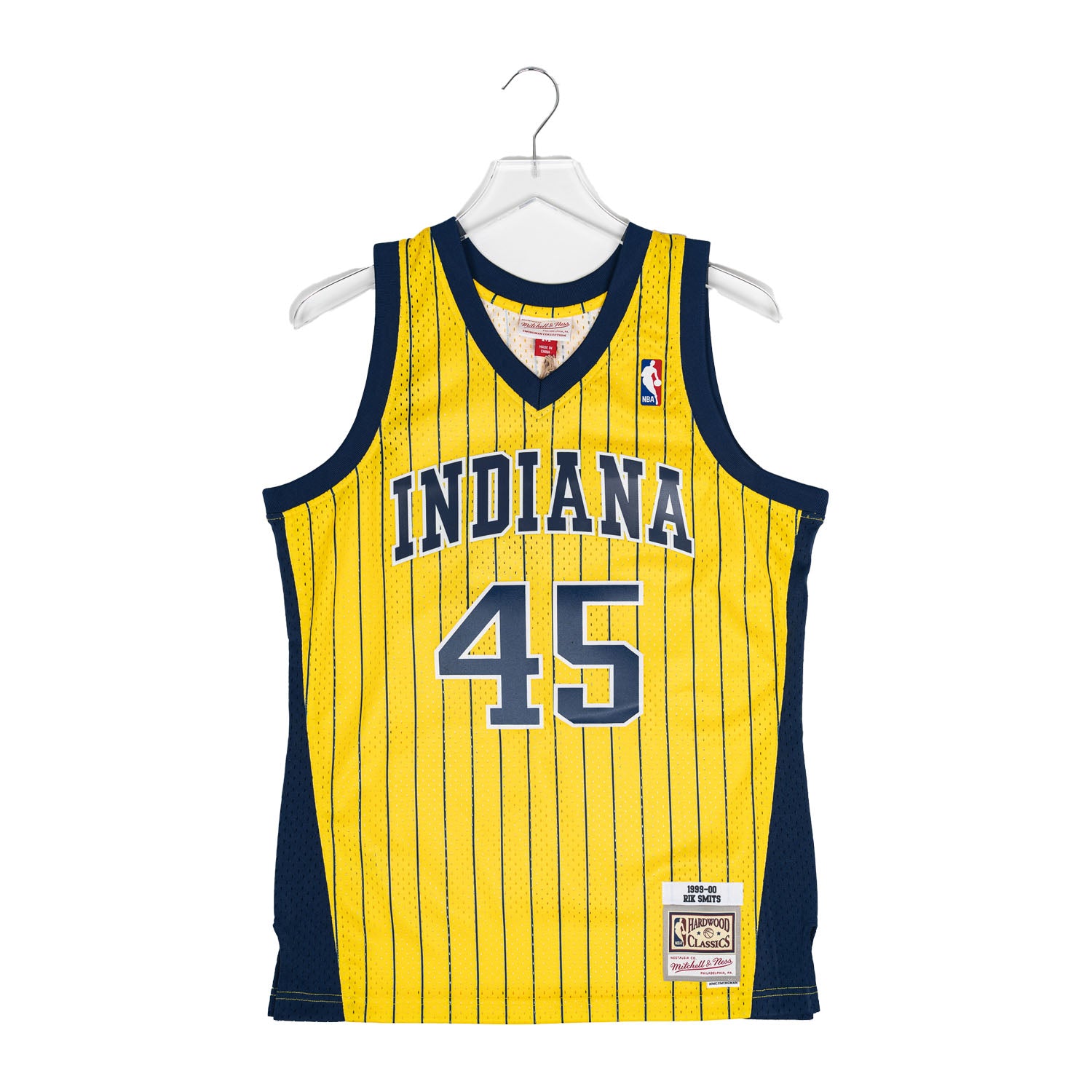 Adult Indiana Pacers Rik Smits #45 Flo-Jo Hardwood Classic Jersey by  Mitchell and Ness