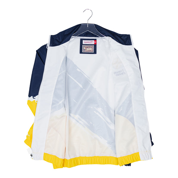 Adult Indiana Pacers Full Zip Paintbrush Windbreaker by Mitchell and Ness - Inside View