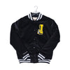 Adult Indiana Pacers Collegiate Corduroy Varsity Jacket in Black by Mitchell and Ness