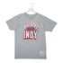 Adult Indianapolis 1985 All-Star Weekend East vs West T-Shirt in Grey by Mitchell and Ness - Front View