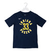 Youth Indiana Pacers Myles Turner Icon Name and Number T-shirt by Nike in Navy - Front View
