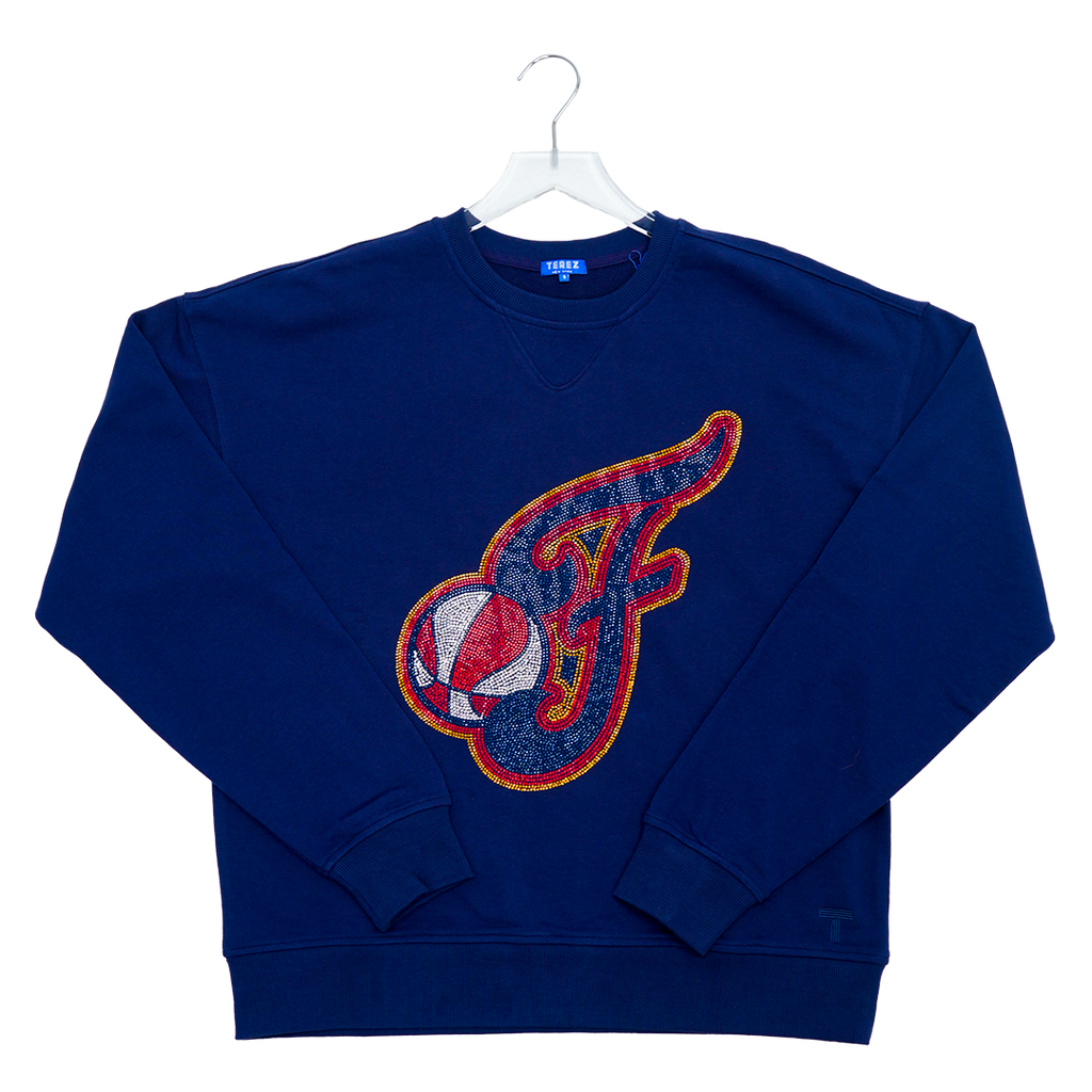 Women's Indiana Fever Gem Logo Crewneck Sweatshirt in Navy