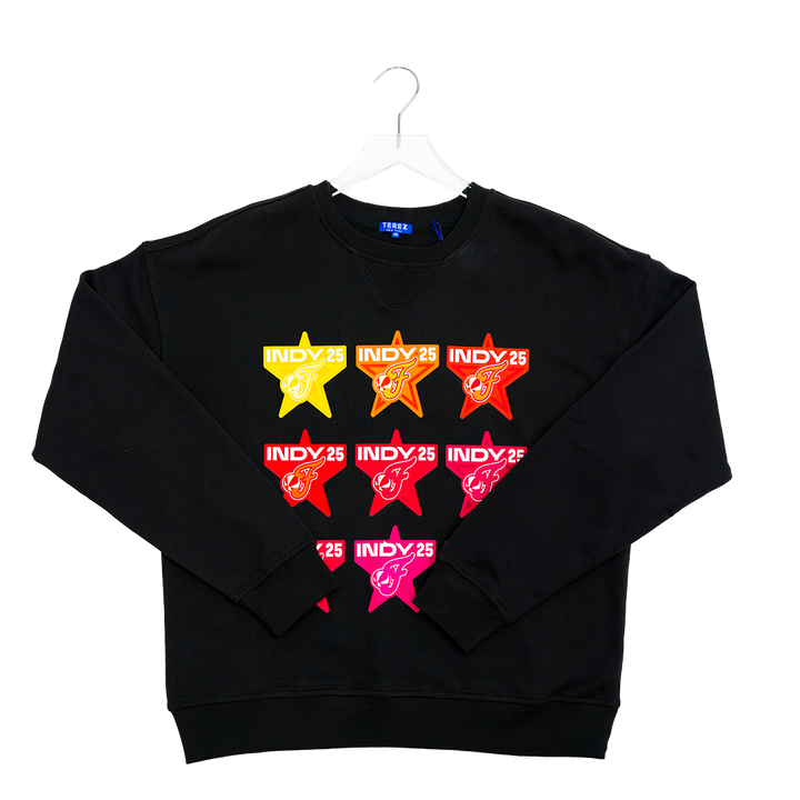 Women's WNBA All-Star 2025 Indy Ombre Technicolor Crew Fleece in Grey by Terez
