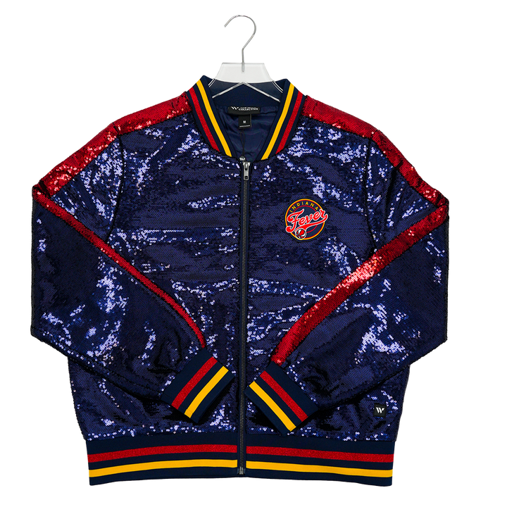 Women's Indiana Fever Sequin Full-Zip Jacket in Navy by Wild Collective