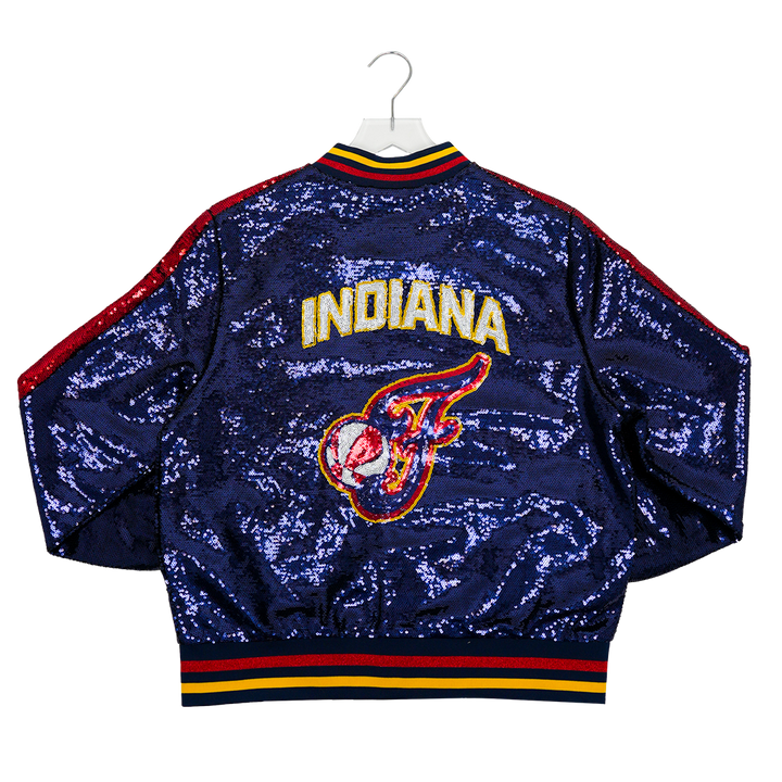 Women's Indiana Fever Sequin Full-Zip Jacket in Navy by Wild Collective