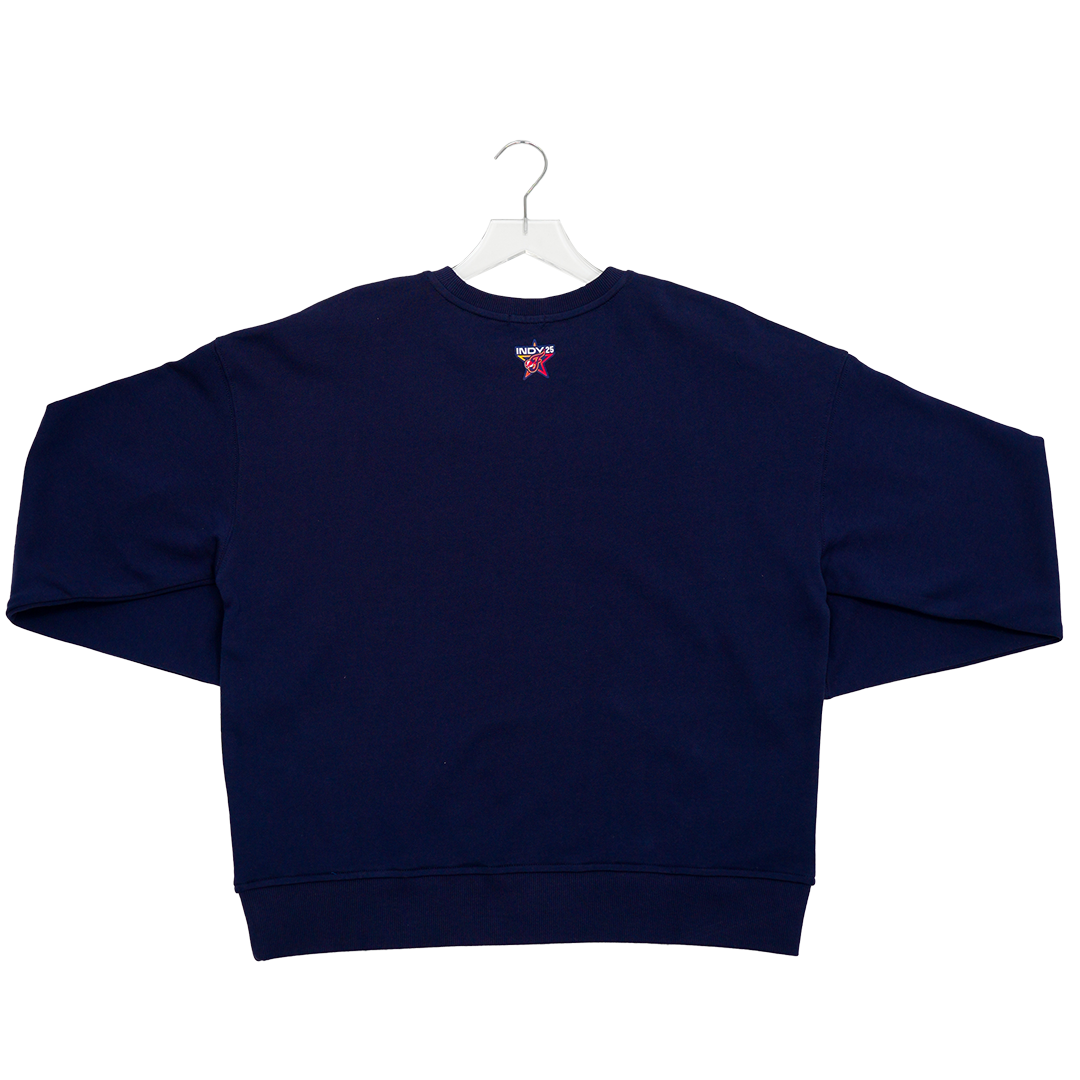Women's WNBA All-Star 2025 Indy Gem Logo Crew Fleece in Navy by Wild Collective