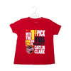 Youth Indiana Fever Caitlin Clark Draft Night T-shirt in Red by Stadium Essentials