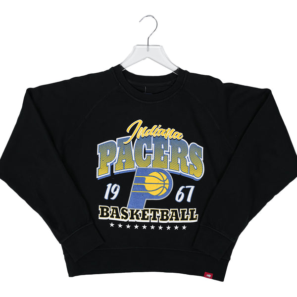 Women's Indiana Pacers Benton Crewneck Sweatshirt in Black by Sportiqe - Front View