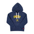 Youth NBA All-Star 2024 Indianapolis Lil Olson Hooded Sweatshirt in Navy by Sportiqe - Front View