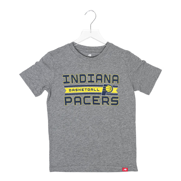 Youth Indiana Pacers Equinox T-Shirt in Grey by Sportiqe - Front View