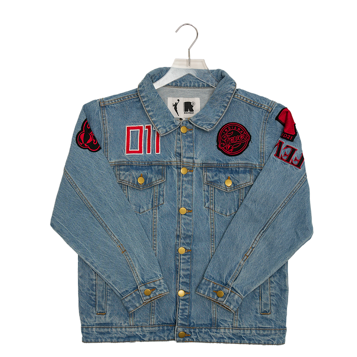 Adult Indiana Fever Stranger Things Demoregame Denim Jacket in Denim by Round21