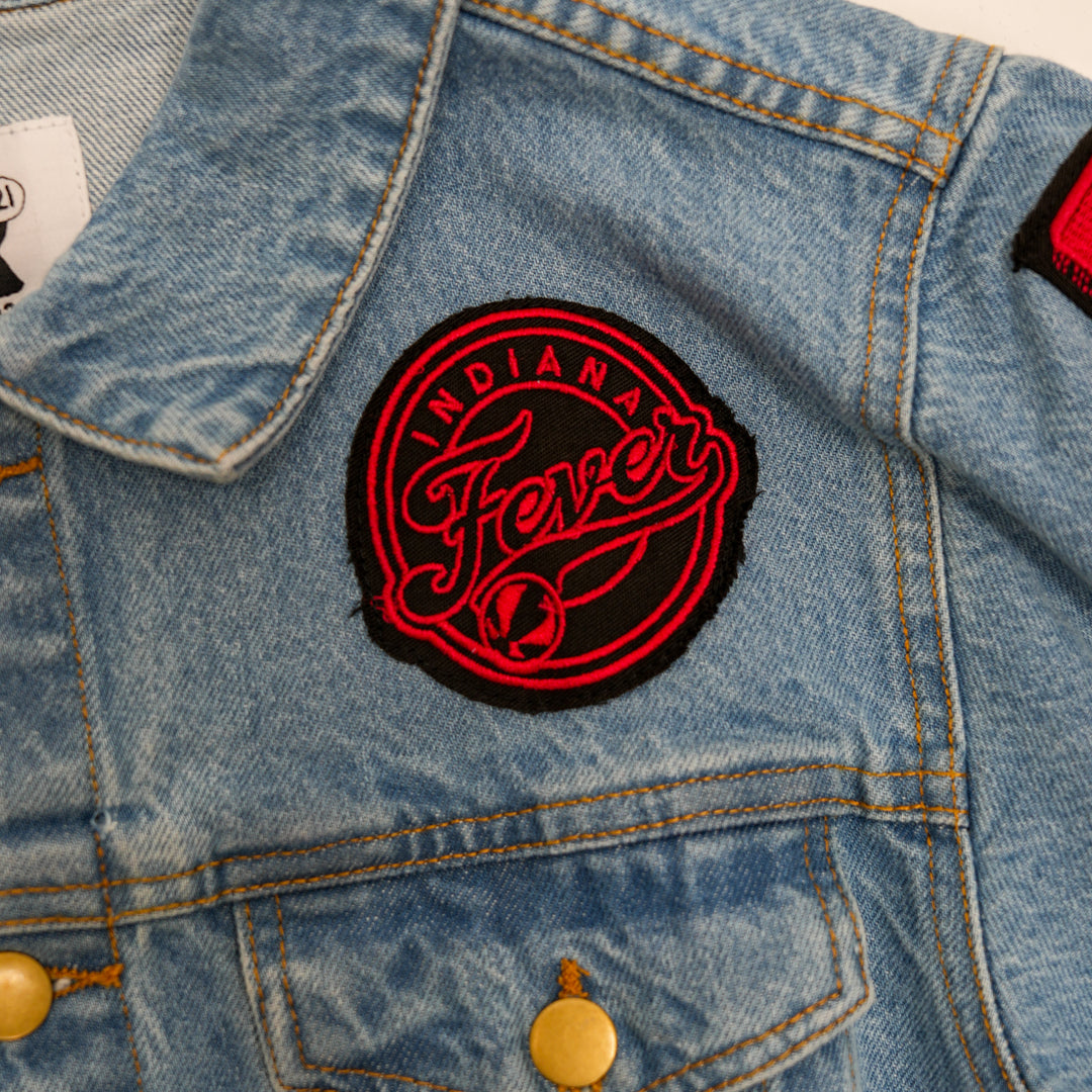 Adult Indiana Fever Stranger Things Demoregame Denim Jacket in Denim by Round21