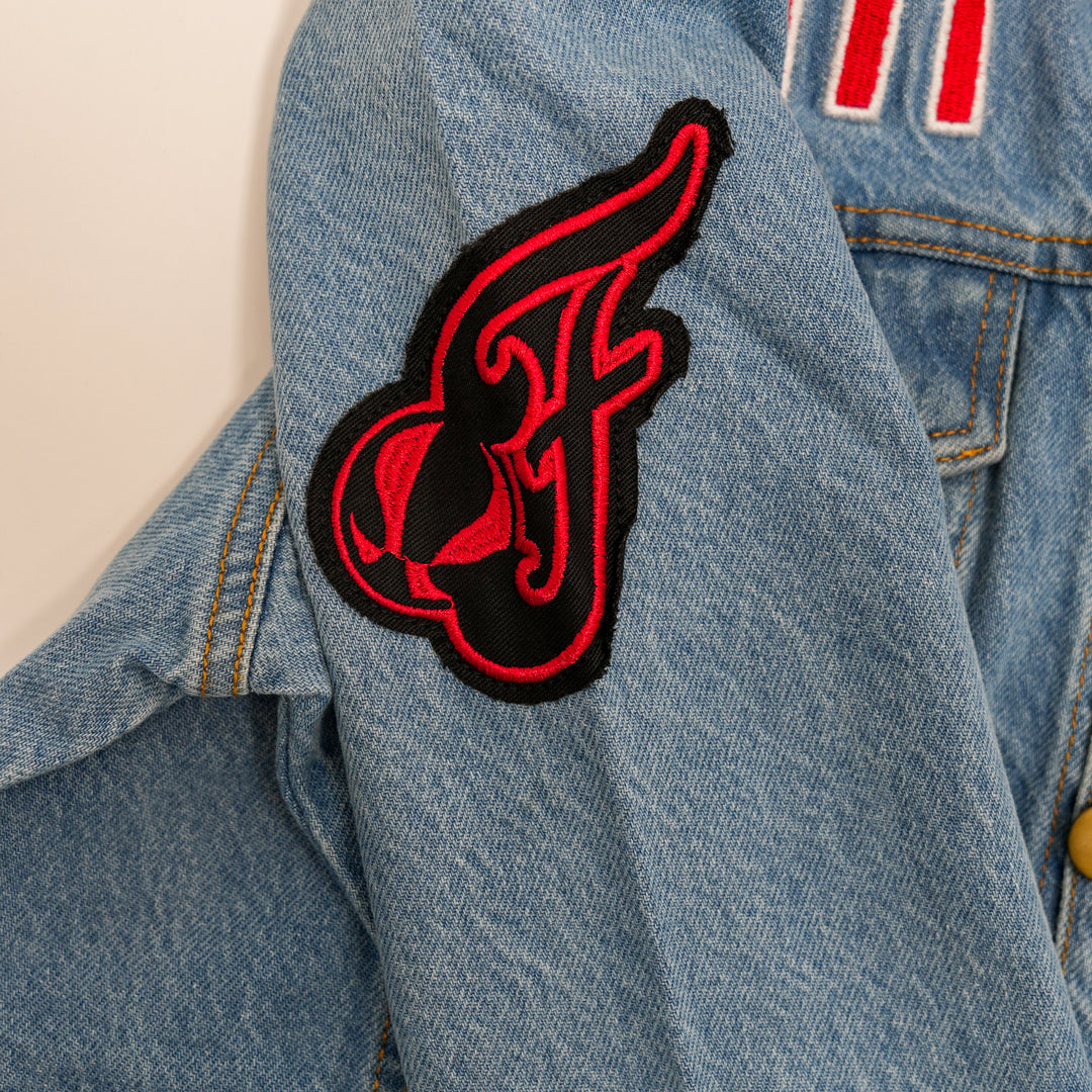 Adult Indiana Fever Stranger Things Demoregame Denim Jacket in Denim by Round21