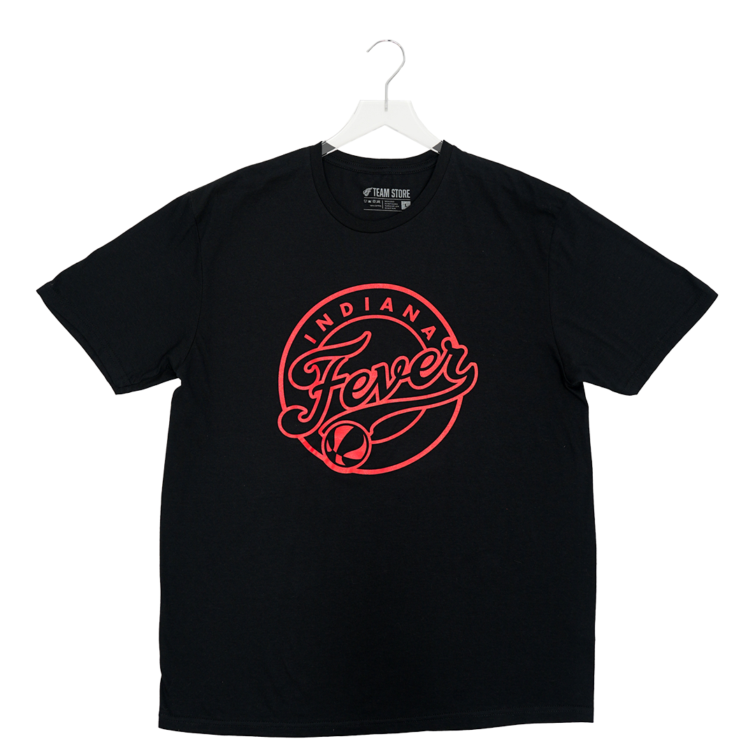 Adult Indiana Fever Stranger Things Primary Logo T-shirt in Black by Fever Team Store