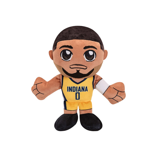 Indiana Pacers 8inch Tyrese Haliburton Plushie in Gold by Bleacher Creature - Front View