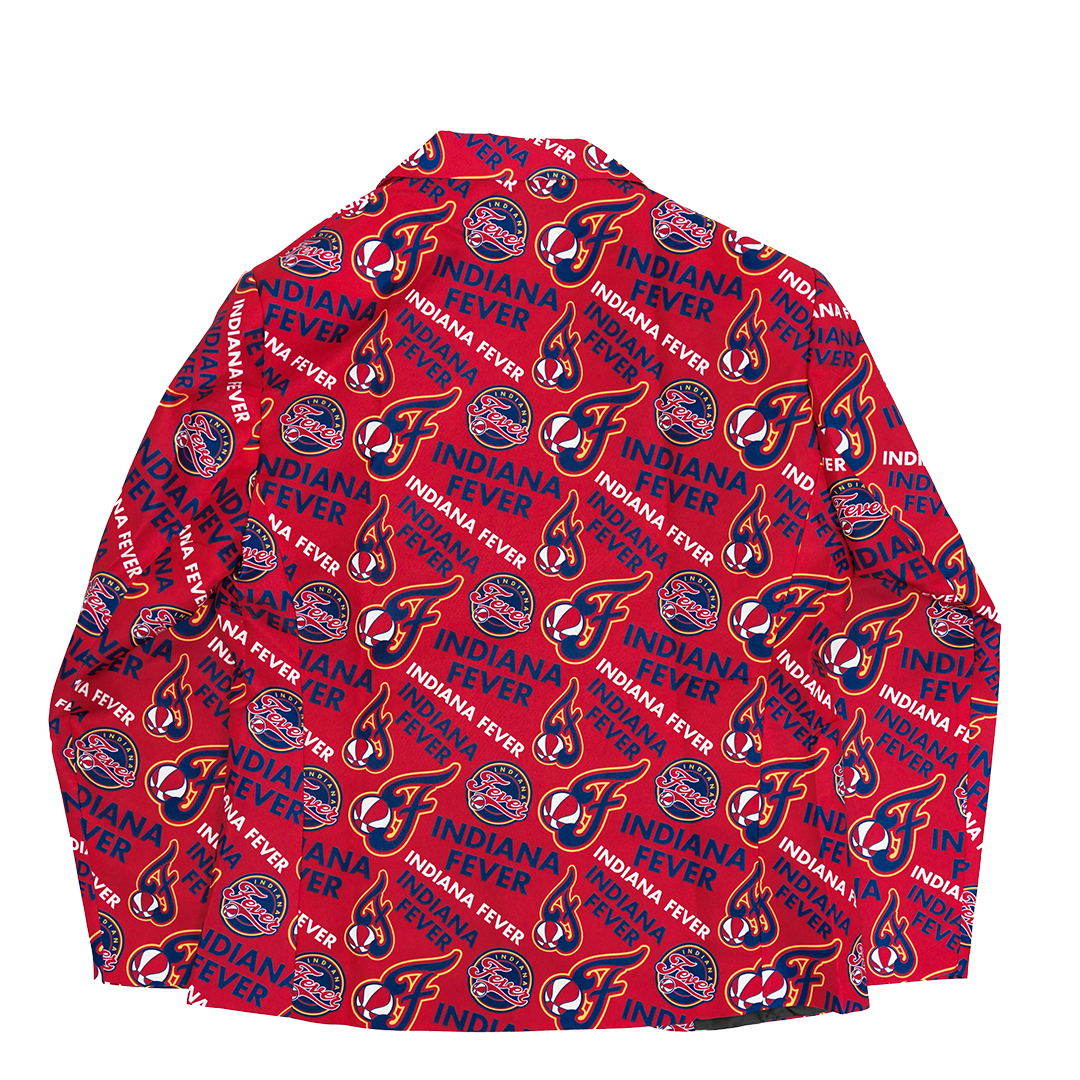 Adult Indiana Fever All Over Print Suit Jacket in Red by FOCO