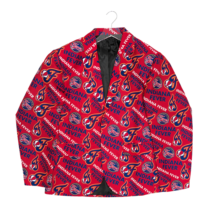 Adult Indiana Fever All Over Print Suit Jacket in Red by FOCO