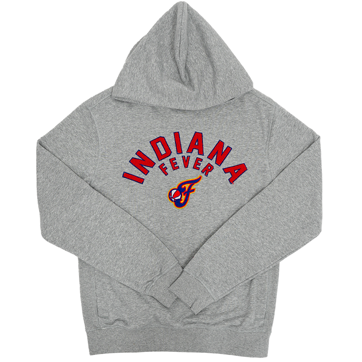 Adult Indiana Fever Chenille Hooded Sweatshirt in Grey by New Era