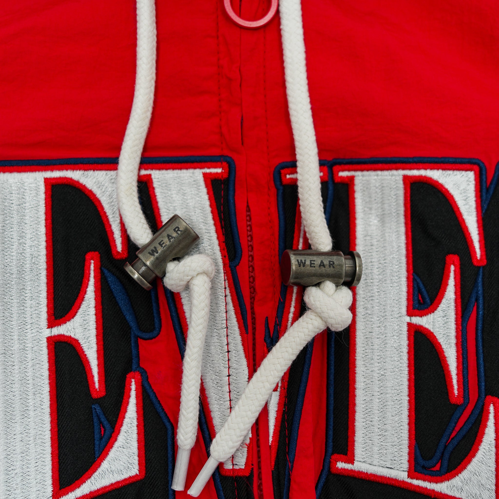Women's Indiana Fever Full-Zip Crinkle Hooded Windbreaker in Red