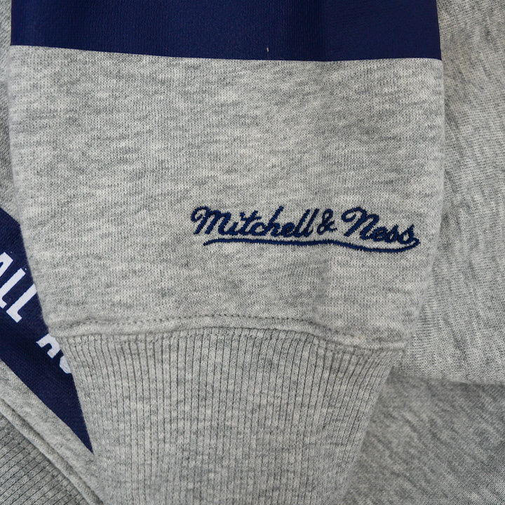 Adult Indiana Fever All Over Print Crewneck Sweatshirt in Grey by Mitchell and Ness