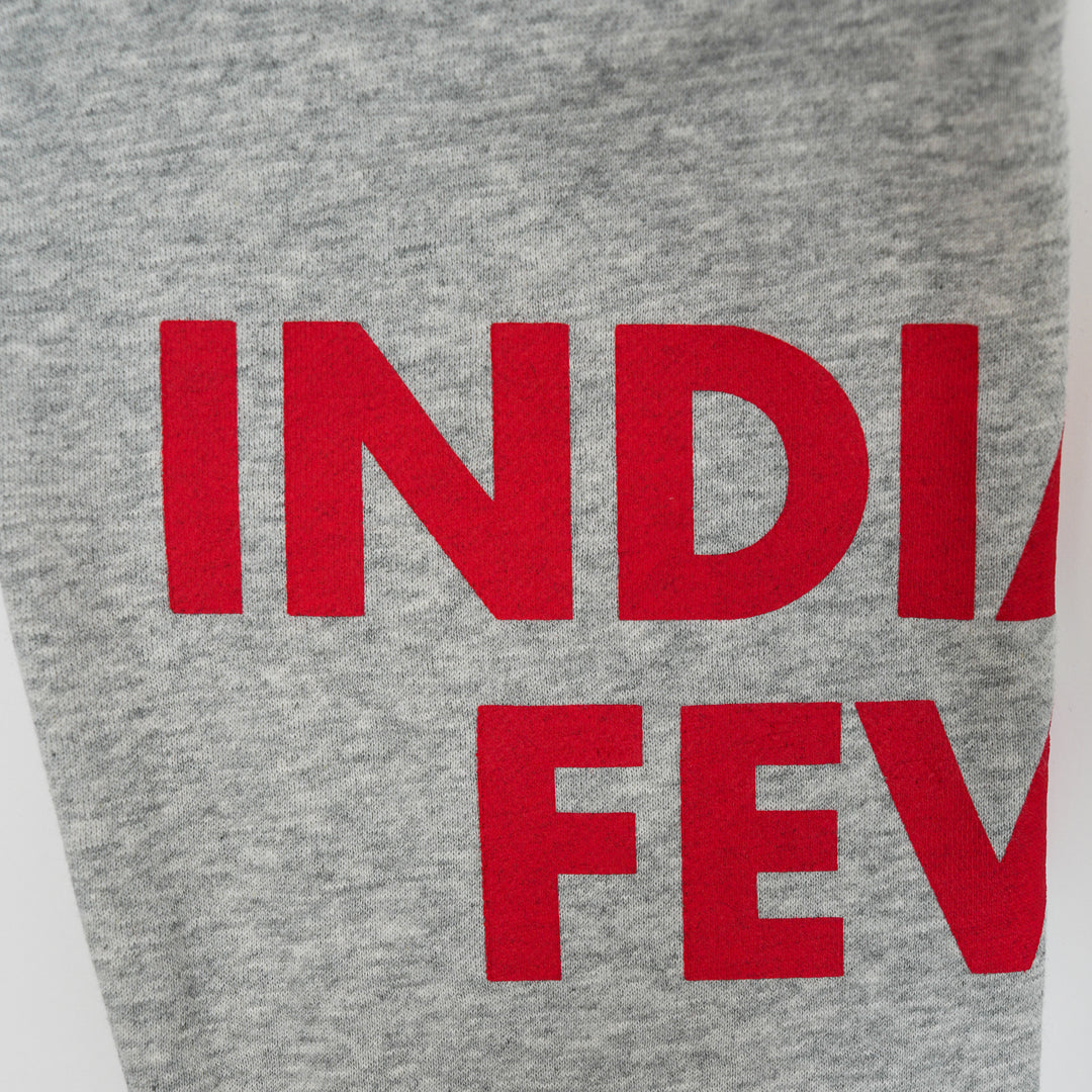 Adult Indiana Fever All Over Print Crewneck Sweatshirt in Grey by Mitchell and Ness