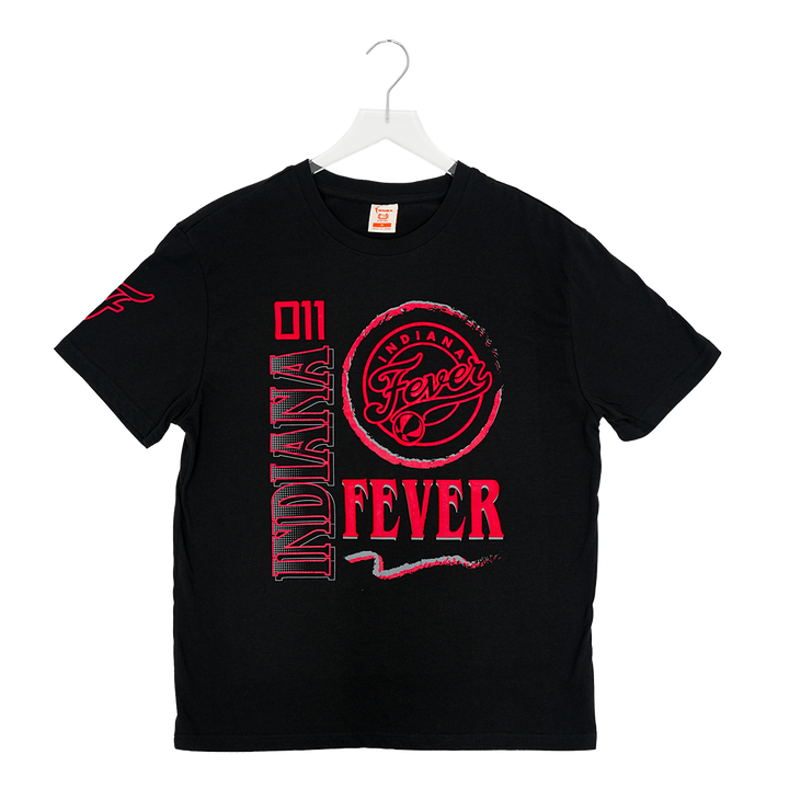 Adult Indiana Fever Stranger Things Club T-shirt in Black by Fever Team Store