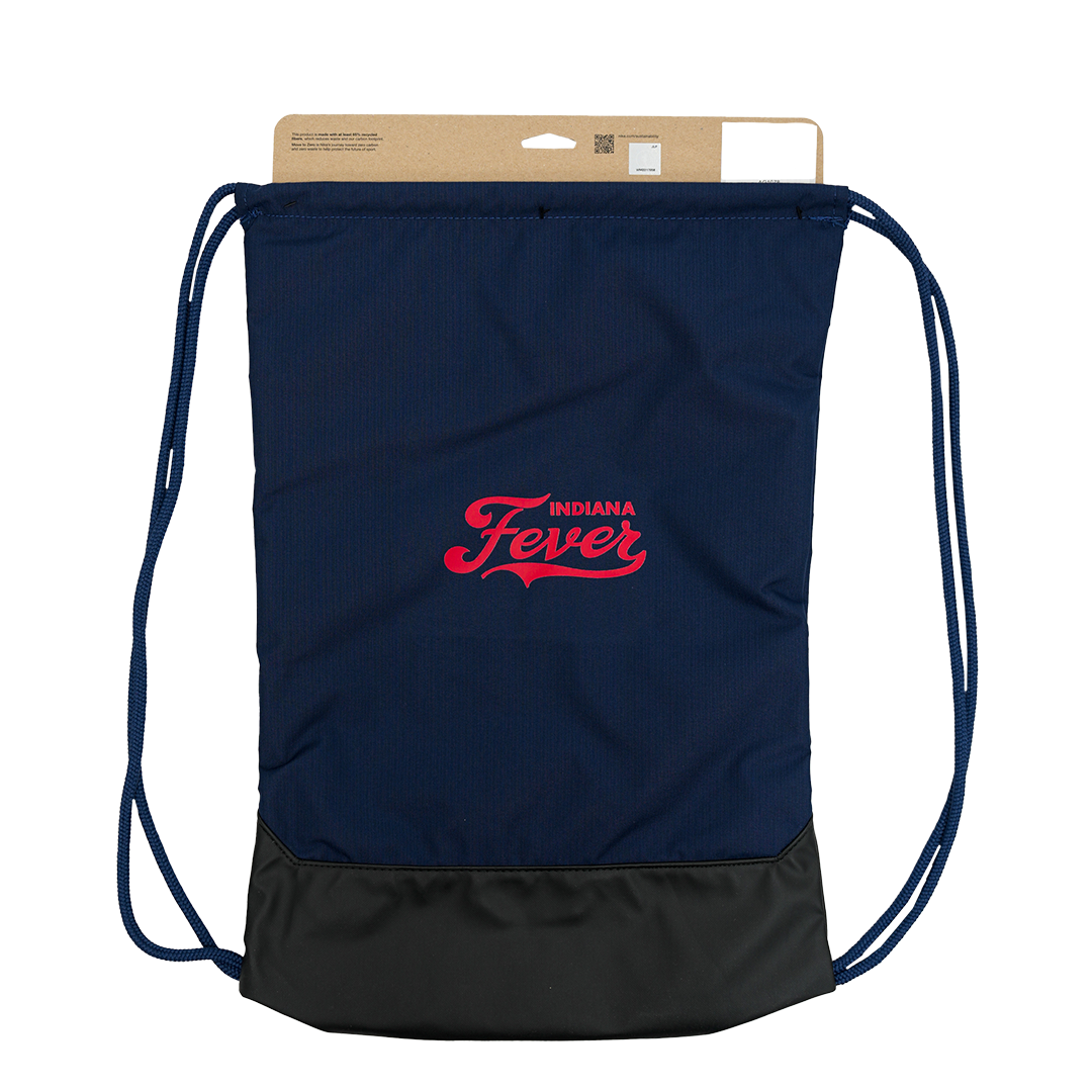 Indiana Fever Wordmark Brasilia Gymsack in Navy by Nike